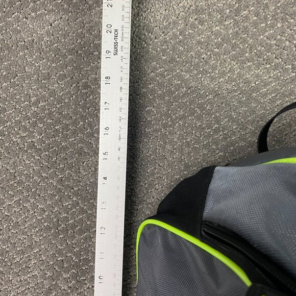 Adidas Duffle Bag Gray Neon Yellow Defender IV 2015 Shoulder Strap Duffel Gym - Picture 12 of 14